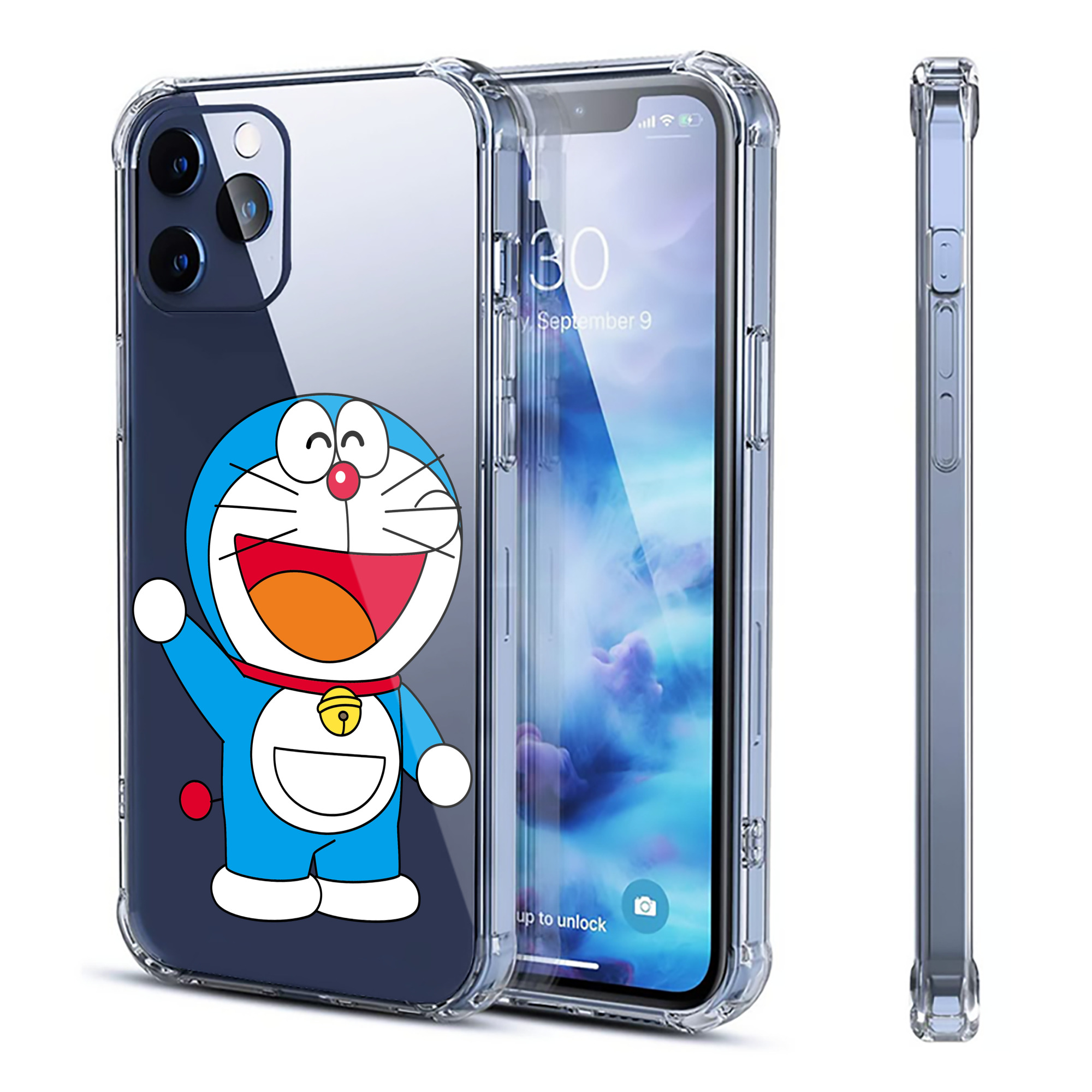 （画像用） ドラえもん Doraemon 【iPhone 12シリーズ対応】透明スマホケース（クリアソフトケース）